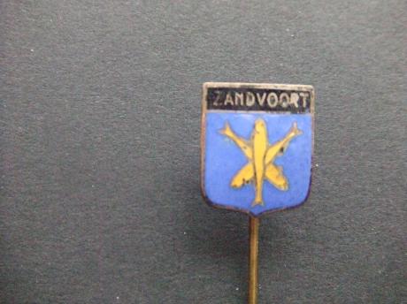 Zandvoort badplaats gemeentewapen drie gouden haringen emaille uitvoering